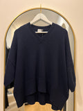 Marella Goletta V-Neck Knit in Navy