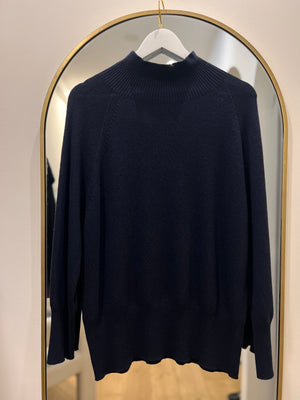 Marella Ismaele Mock Neck Knit in Navy