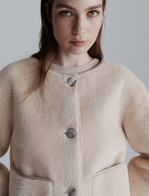 Marella Cecil Scarf Jacket in Cream