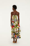 Farm Rio Florart Strapless Maxi Dress in Multi