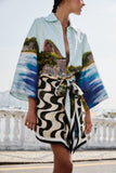 Farm Rio Copacabana Beach Long Sleeve Kimono in Multi