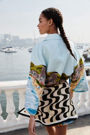 Farm Rio Copacabana Beach Long Sleeve Kimono in Multi