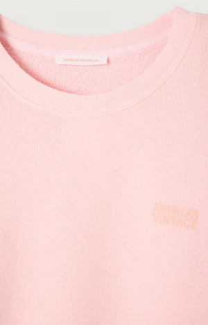 American Vintage Izubird Sweat in Baby Pink