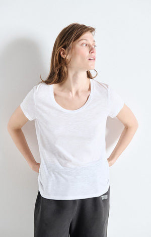 American Vintage Jacksonville Round Neck Tee in White
