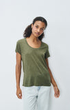 American Vintage Jacksonville Round Neck Tee in Khaki