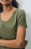 American Vintage Jacksonville Round Neck Tee in Khaki