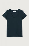 American Vintage Jacksonville V-Neck Tee in Navy