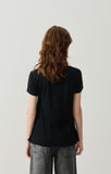 American Vintage Jacksonville V-Neck Tee in Black