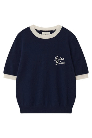 Jumper 1234 Kiss Kiss Ringer T-Shirt in Navy