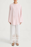Style In Jazara Stripe Shirt in Pink