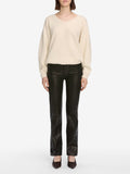 Frame Le Sleek Straight in Mood Ring Coated Black