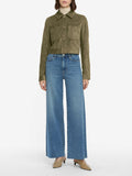 Frame Le Slim Palazzo in Flip Raw Blue