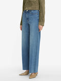Frame Le Slim Palazzo in Flip Raw Blue