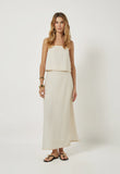 Scarlet Poppies Lennie Split Skirt in Cream