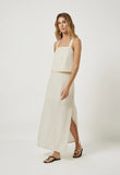 Scarlet Poppies Lennie Split Skirt in Cream