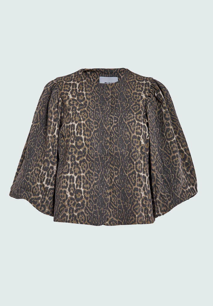Minus Rana Short Jacket in Animal Print
