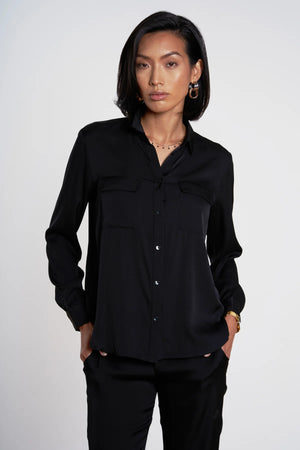Silk 95 Five Monte Carlo Shirt in Black