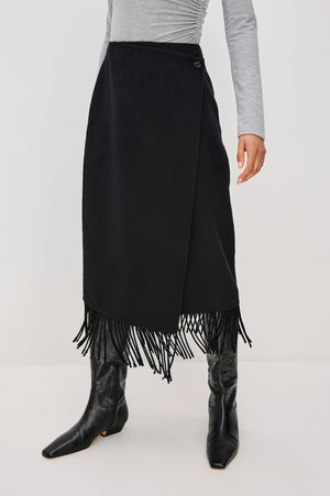 Rails Odette Fringe Skirt in Black