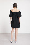 Ottod'Ame Poplin Short Dress In Black