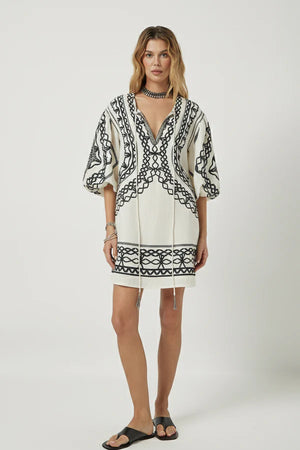 Scarlet Poppies Portofino Dress in Vanilla