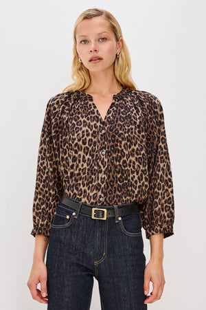 Rails Saint Blouse in Brown Nala