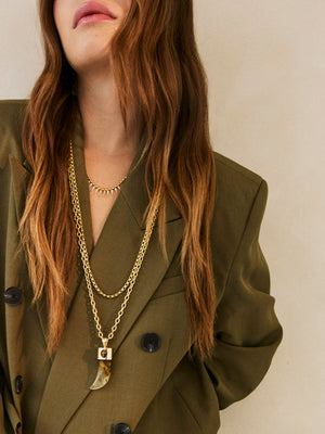 Talis Chains Shark Tooth Pendant in Gold