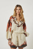 Scarlet Poppies Sabrina Top in Cream