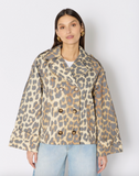 Berenice Muriel Biker Jacket in Animal Print