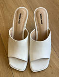 Lola Cruz Mules in White