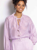 Dreamcatcher Jasmine Tie Blouse in Lilac