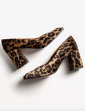 Penelope Chilvers Gamine Velvet Shoe in Leopard