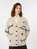Maxmara Weekend Belgio Logo Cardigan in Ecru