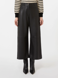 Maxmara Weekend Blanc Leather Trouser in Black