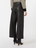 Maxmara Weekend Blanc Leather Trouser in Black