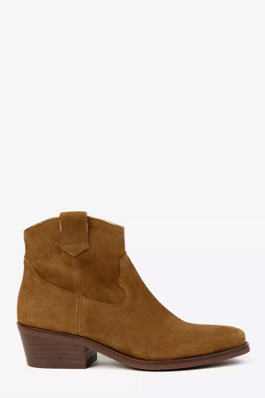 Penelope Chilvers Cassidy Suede Cowboy Boot in Tan