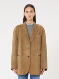 Maxmara Weekend Rolanda Suede Blazer in Desert