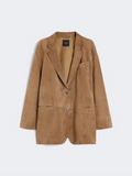 Maxmara Weekend Rolanda Suede Blazer in Desert