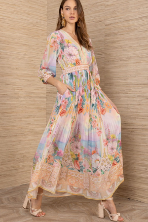 Hale Bob Andie Dress in Gold