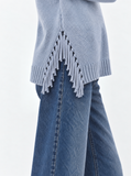 Berenice New Fringes Sweater in Light Blue