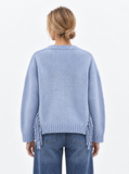 Berenice New Fringes Sweater in Light Blue