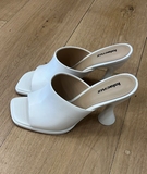 Lola Cruz Mules in White