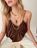 Talis Chains Happy Fish Pendant Tigers Eye in Gold