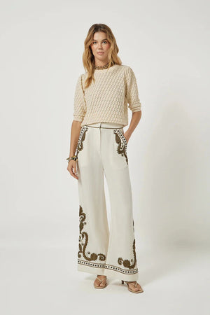 Scarlet Poppies Taylen Trouser in Vanilla