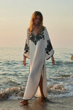 Scarlet Poppies Hadiya Kaftan in Vanilla