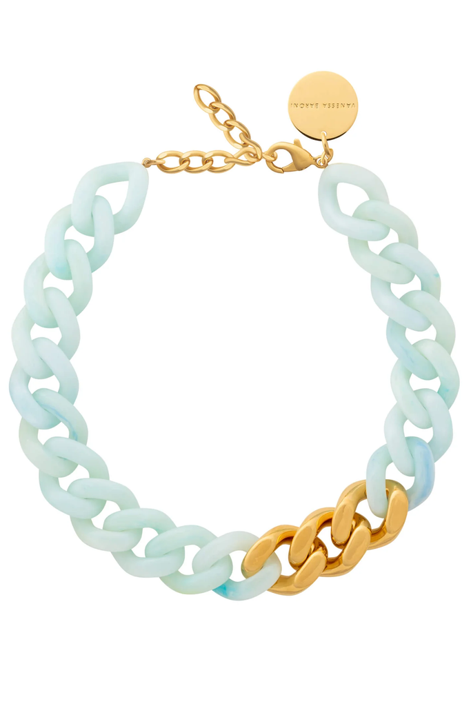 Vanessa Baroni Flat Chain Necklace in Cloud