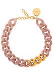 Vanessa Baroni Flat Chain Necklace in Blush