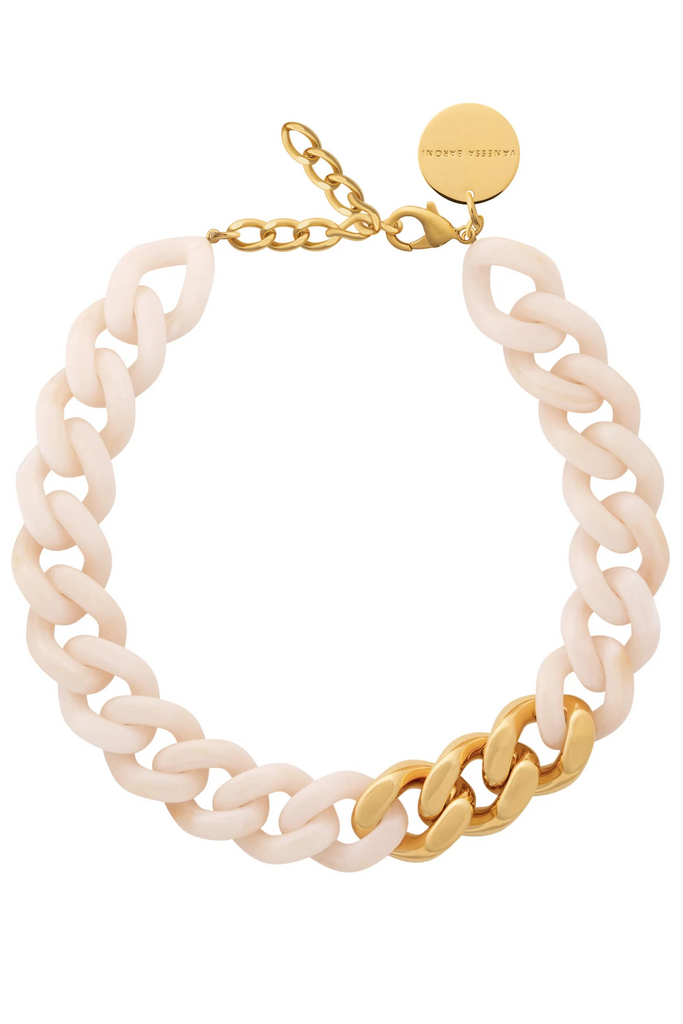 Vanessa Baroni Oval Necklace in Marble
