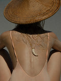 Aurelie Bidermann Kaftan Moon Pendant in Cream
