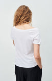 American Vintage Xoubow Boat Neck Tee in White