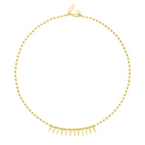 Talis Chains Cubic Zirconia Spike Drop Necklace in Gold